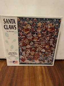 NIB Santa Claws Cats Jigsaw Puzzle 1000 Pieces Bill Bell 1994 Factory Sealed 839 - Picture 1 of 3