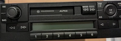 VW ALPHA 5 Radio Autoradio Kassette, Golf 3 4 Polo Bora Passat Bus T4 T5 - Bild 1 von 2