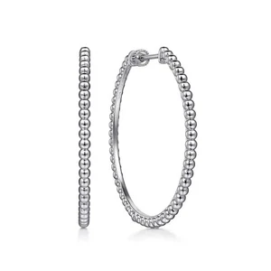 Gabriel & Co. 925 Sterling Silver Bujukan 40mm Classic Hoop Earrings - Picture 1 of 3