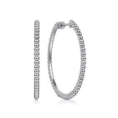 Gabriel & Co. 925 Sterling Silver Bujukan 40mm Classic Hoop Earrings - Image 1 of 3
