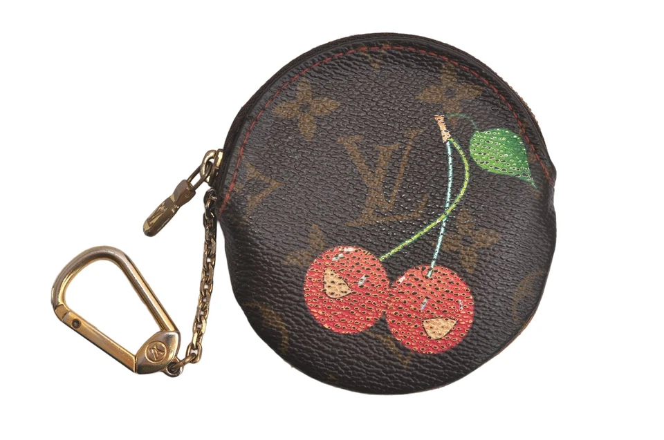 Auth Louis Vuitton Monogram Cherry Porte Monnaie Rond Coin Purse M95043 LV 4206N - Image 1 of 4