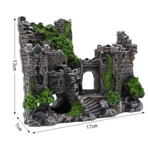 Aquarium Deko Schloss Felsen Höhle Burg Terrarium Dekoration Zubehör Schloss DE - Bild 1 von 11