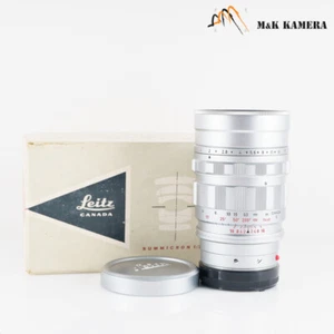 LEITZ Leica Summicron M 90mm/F2.0 Ver.I V.1 Silver Lens Yr.1960 Canada #10411 - Picture 1 of 9
