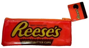 Reese's Peanut Butter Cup Zipper Pouch Pencil Case Makeup Bag 7.5"x3" - Picture 1 of 2