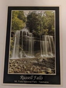 Old post card Postcard - Russell Falls ,Mt Field Nat Pk  Tas. Australia  1980's