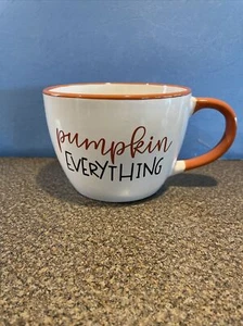 Pumpkin Everything Extra Large Mug ORANGE White Coffee Or Tea Cup Mug Fall Time - Picture 1 of 6