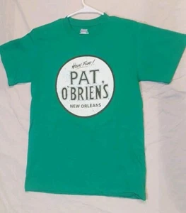 Pat O'Brien's Shirt Small Green New Orleans Irish Bar Employee Uniform NOLA - Picture 1 of 7