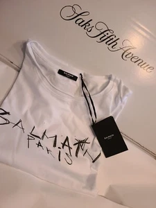 $599 Balmain Limited Edition Tshirt White XL/XXL Authentic! - Picture 1 of 10