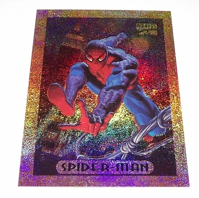 1994 Fleer Marvel Masterpieces Limited Edition Gold Holofoil Spider-Man #8 of 10 - Image 1 of 4