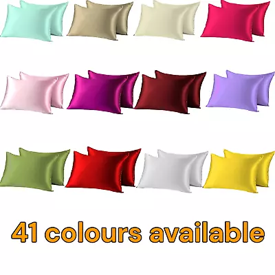 Silky Ossum Cushion Satin Color  Pillow Case Cushion Cover Soft Comfertable S23 - Image 1 of 4