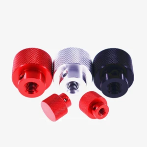 Tuercas de pulgar moleteadas de aleación de aluminio con orificio lateral M6 M8 M10 M12 tuerca de perilla de agarre manual - Imagen 1 de 5