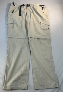 Convertible Cargo Pants Mens X XL 34 Hiking Tan Belted - Picture 1 of 24