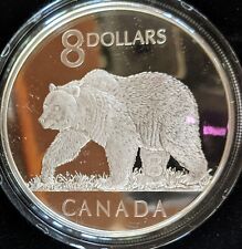 Great Grizzly 2004 Canada 9999 Silver $8 Coin and 2x $8 Stamps Limited Edition