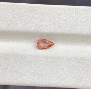 0.58 ct Best Grade Mozambique Peach Pink / Natural Tourmaline - Pear Gem Video ! - Picture 1 of 2