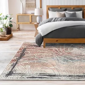 Large Area Rug 5x7 Washable Soft Bedroom Living Room, No slip or shed - Twilight - Picture 1 of 10