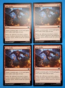 4x Sure Strike Innistrad Crimson Vow 2021 Mtg Magic Card Instant Mountain 179 - Picture 1 of 4