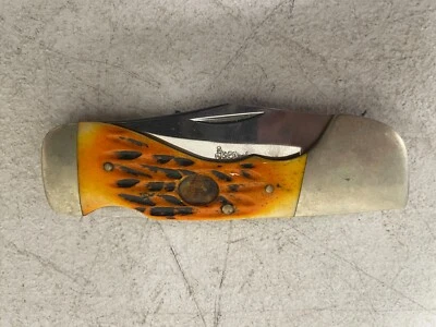 Cuchillo Coleccionista Guerrero Acero ~ Choctaw ~ SW-105 BPS Mango Semilla de Melocotón Quemado Foto 1 de 4