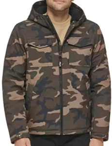 Levi's Men's Size XL Camo Soft Shell Sherpa Lined Hooded Trucker Jacket ๐ฅ - Picture 1 of 5