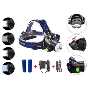 Faro LED Cree linterna linterna linterna frontal recargable XML-T6 - Imagen 1 de 1