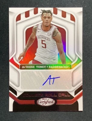 2022-23 Chronicles Draft Picks Certified College Roll Call Au'Diese Toney Auto - Image 1 of 2