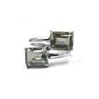 Green Amethyst  Gemstone  Sterling Silver 925  Ring Size 8  Jewelry Ring