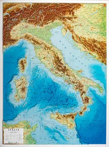 Mapa en relieve elevado de Italia - Imagen 1 de 1