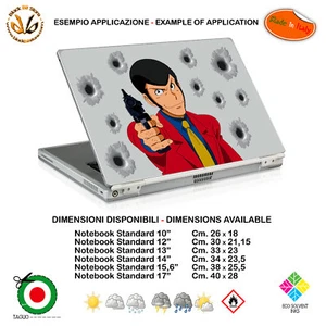 Lupen fori proietile adesivo notebook tablet sticker cartoon print pvc 11 pz. - Bild 1 von 2