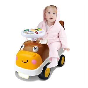 Kids Ride-on Push Car 4 Wheel Push Car Fun Animal Design with Music & Sound Toy