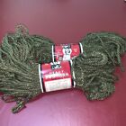 Vintage Aunt Lydia's Heavy Rug Yarn Color 640 Moss Green 1.85 Oz Lot Of 2.