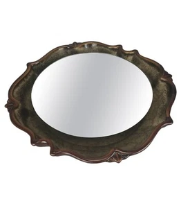 70er Jahre Spiegel Mirror Wandspiegel Keramik Pan Beleuchtet Space Age Design - Picture 1 of 8