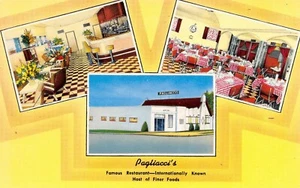 Postal de colección de restaurante italiano Pagliacci's con múltiples vistas escena de comedor Denver, CO - Imagen 1 de 2