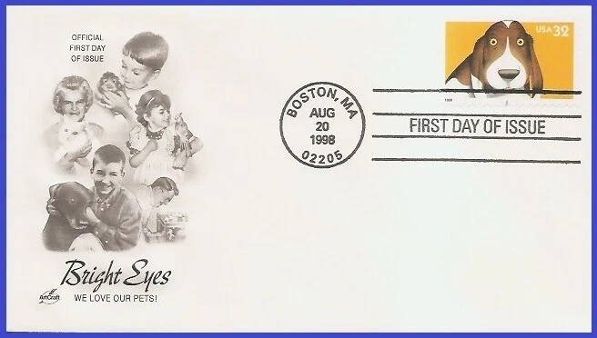 USA4 #3230 U/A ARTCRAFT FDC   Bright Eyes Dog - Image 1 of 1