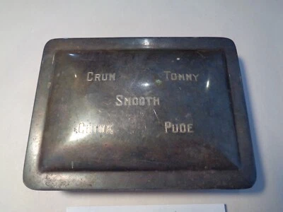 L.B.S. & CO. CAJA BARATIJA PLATEADA. BISAGRAS. Años 50? Foto 1 de 4