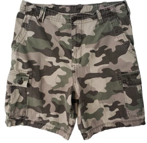 Falls Creek Cargo Shorts Mens 36 x 10 Regular Fit 6 Pocket Design Green Camo - Picture 1 of 8