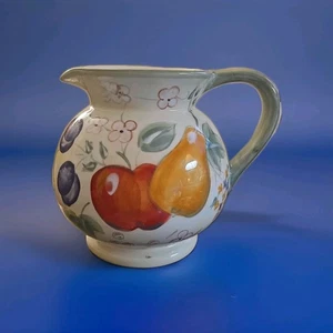 Vintage Gibson Home Steinzeug großer Keramikkrug Obsthain Apfel & Birne im Ruhestand - Bild 1 von 6