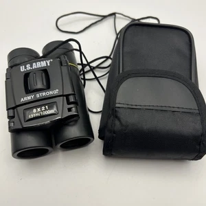 U.S. Army Binocular 8 x 21 Pocket Military Compact Army Strong With Case - Picture 1 of 11