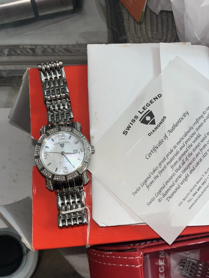 SWISS LEGEND DIAMONDS  Women’s Watch; Authenticity Certificate; New In Box - image 1 of 3