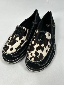 Ariat Western Cruiser Slipper, schwarzes Wildleder, Rindslederdruck, Größe 9B, gebraucht, in einwandfreiem Zustand - Bild 1 von 7