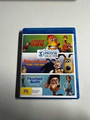 Chicken Run/Wallace & Gromit: The Curse of the Were-Rabbit/Flushed Away Blu-ray - Image 1 of 4