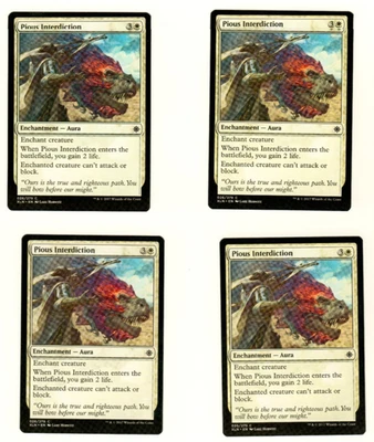 Set Of 4 Pious Interdiction Ixalan 26/279 Common Magic the Gathering MTG Card - Image 1 of 4