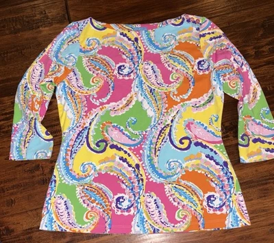 Top de cachemira de tela Catalina manga 3/4 J.McLaughlin para mujer talla S cuello barco Foto 1 de 3