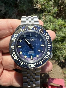 RELOJ ARAGON A265 EVO ESFERA METEORITO AZUL SUIZO AUTOMÁTICO TITANIO/BISEL DAMASCO - Imagen 1 de 18
