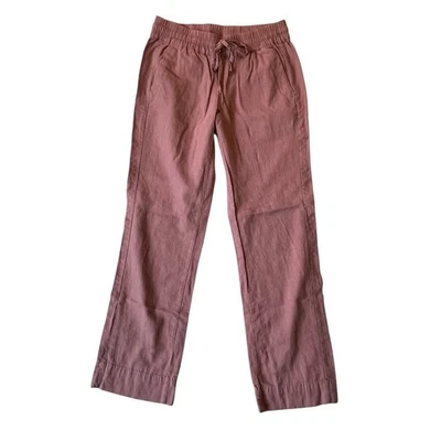 Love Tree pants S Pink Relaxed straight leg Linen Viscose Elastic waist Pockets - Image 1 of 4