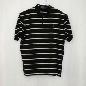 Polo Ralph Lauren XL Herren schwarz-weiß gestreiftes Kurzarm Baumwolle Golfshirt - Bild 1 von 4
