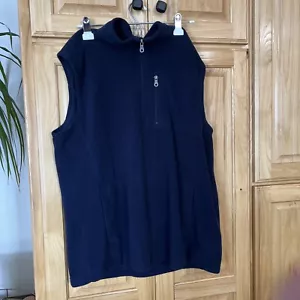 Croft & Barrow Men’s Dark Blue Vest Size Large Full Zip Excellent Condition SOFT - Picture 1 of 6