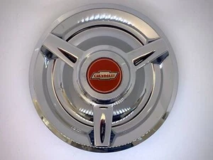 Chev Rally Wheel 3 Bar Spinner Centre Cap Chrome Steel 7" Inner Lip - Picture 1 of 6