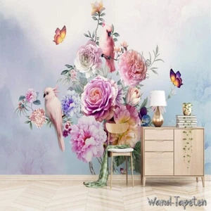 Vlies Fototapete Wandtapete Wandbilder Moderne Retro Rosette Papagei 7039 - Bild 1 von 4