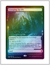1x Foil Creeping Tar Pit, Zendikar Rising Expedition, Magic the Gathering MTG