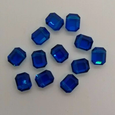 Swarovski Crystal Capri Blue AB Faceted Rectangle 5105 Bead; 3 Size: 8, 12, 15mm - Image 1 of 4