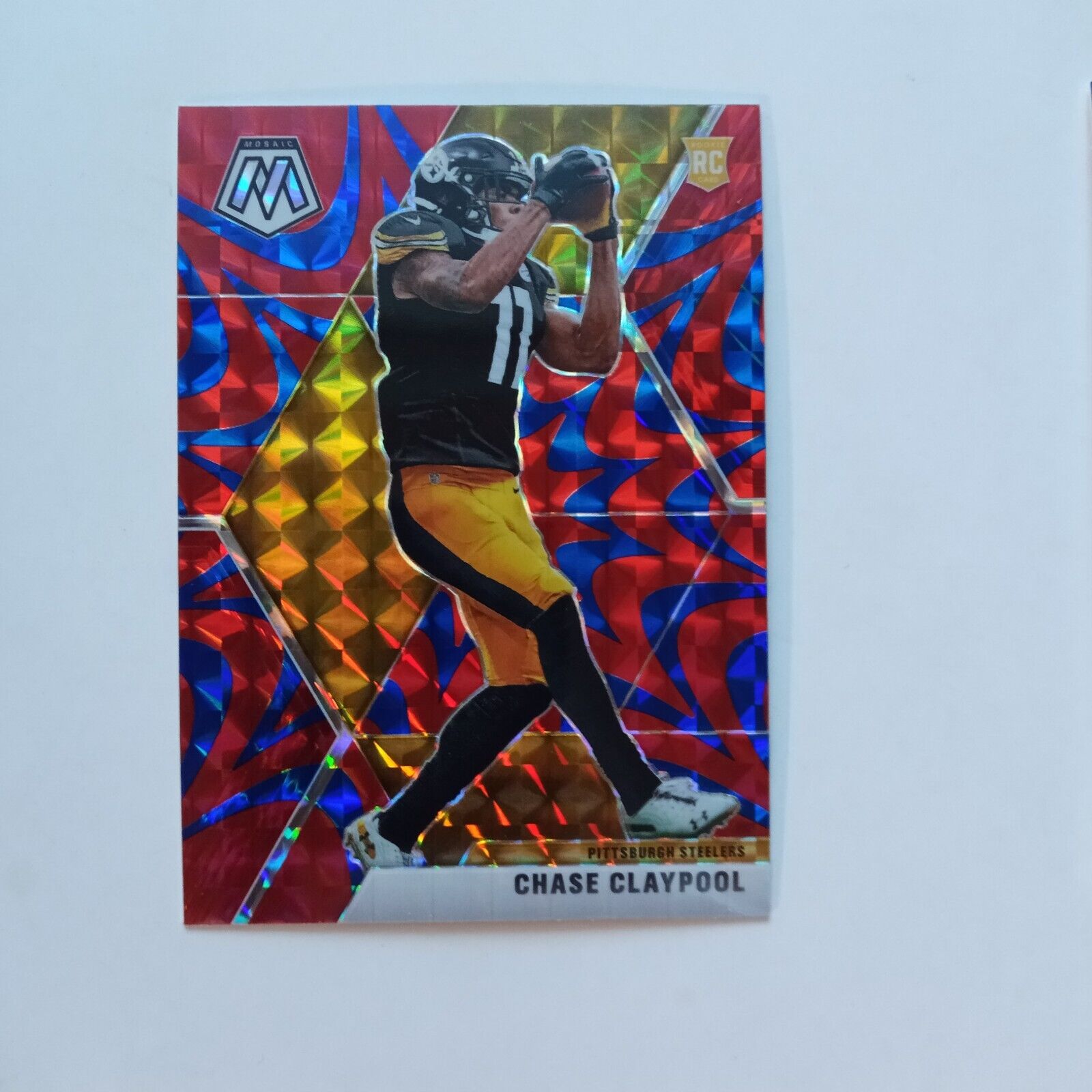 Chase Claypool 2020 Mosaic Reactive Blue Prizm Rookie #220 RC Steelers